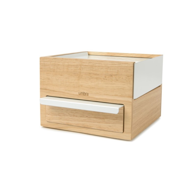 UMBRA pojemnik na biżuterię STOWIT MINI - biały,natural