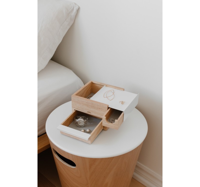 UMBRA pojemnik na biżuterię STOWIT MINI - biały,natural