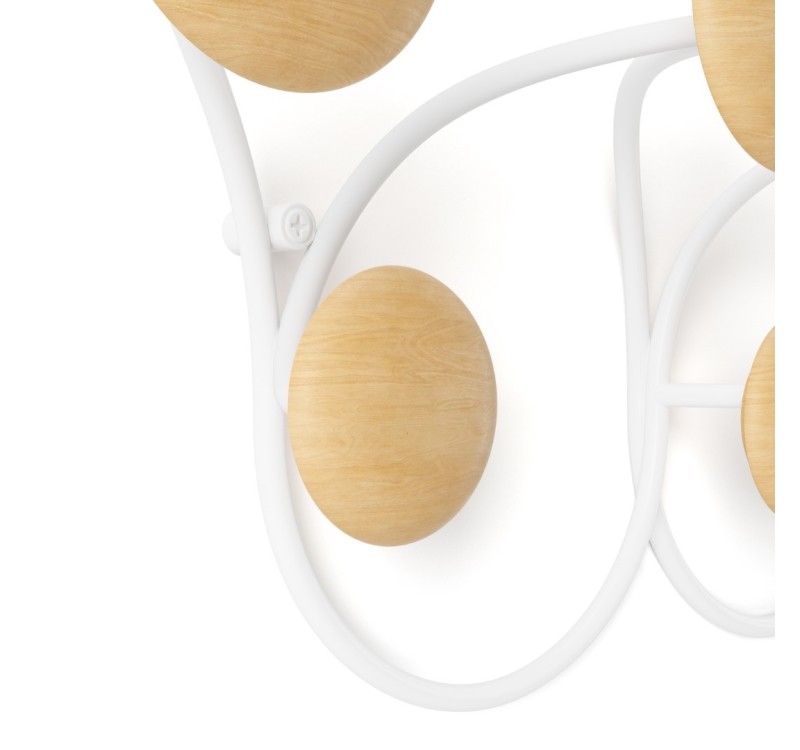 UMBRA wieszak na ubarnia DOTSY 7  biało naturalny