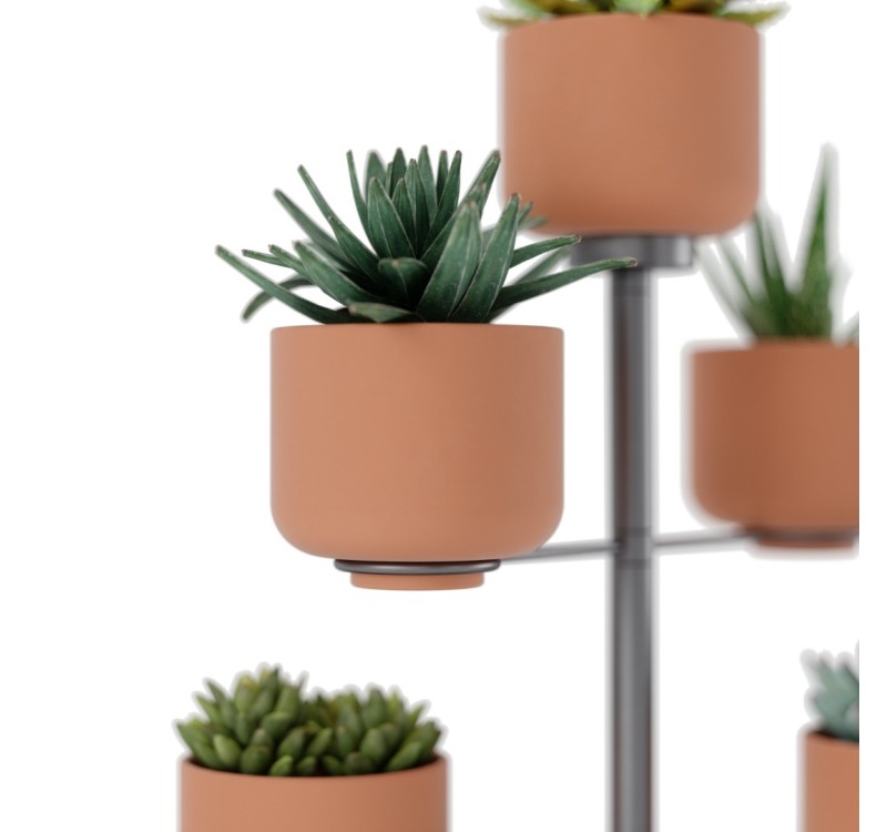 UMBRA doniczka stołowa TERRAPOTTA tytanowa