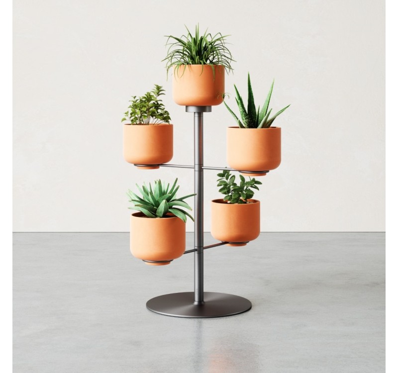 UMBRA doniczka stołowa TERRAPOTTA tytanowa