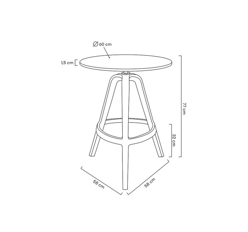 Stół MIRA 60 czarny
