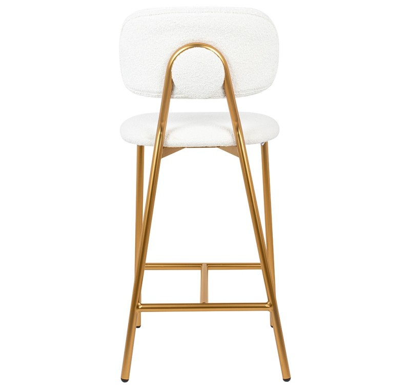 Krzesło barowe FABIOLA BOUCLE białe