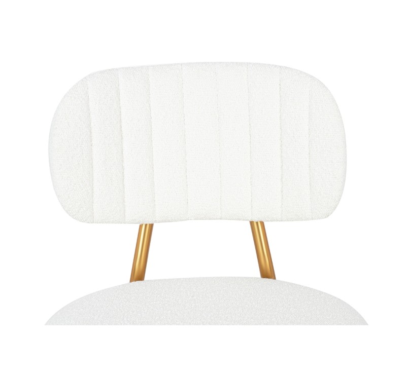 Krzesło barowe FABIOLA BOUCLE białe