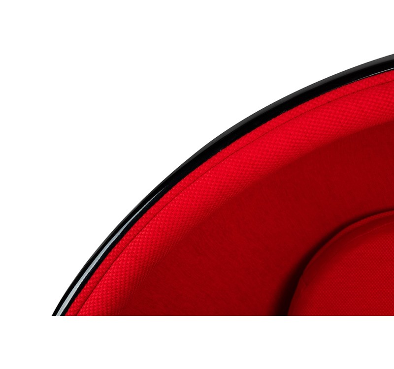 Fotel BALL BLACK czerwony