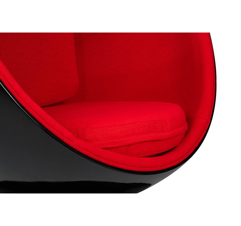 Fotel BALL BLACK czerwony