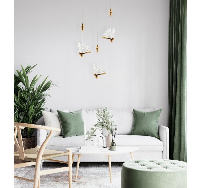 MOOSEE lampa wisząca BUTTERFLY S złota