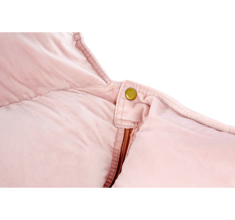 Fotel bujany SWING VELVET jasny róż