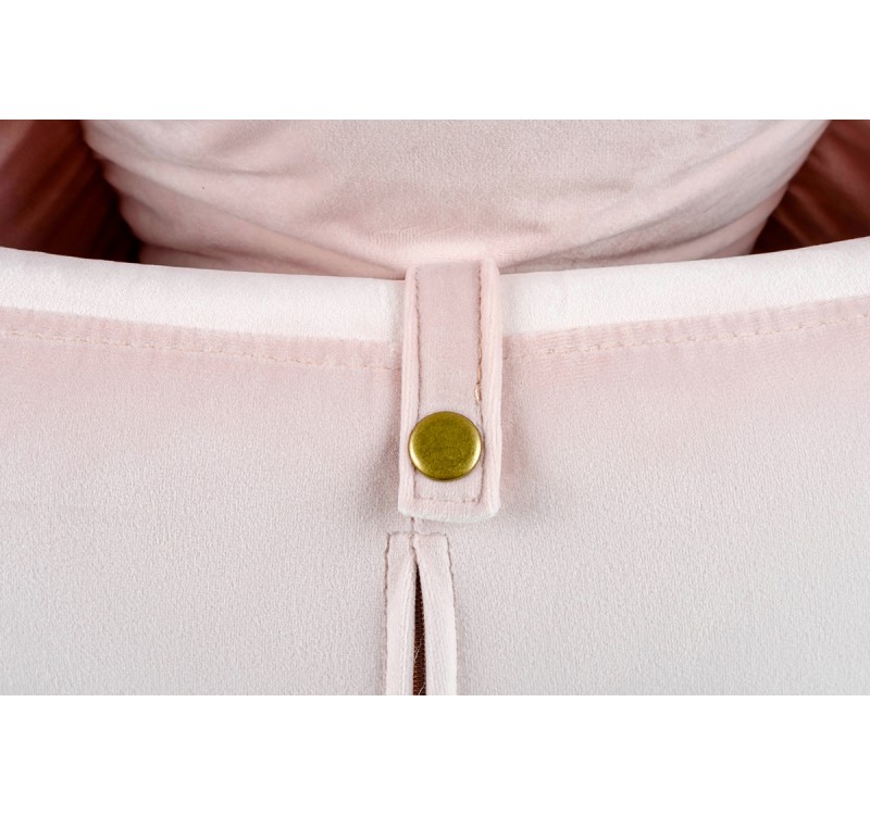 Fotel bujany SWING VELVET jasny róż