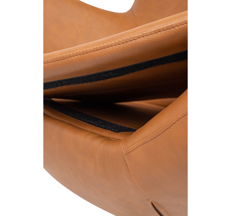 Fotel EGG SZEROKI PU brązowy