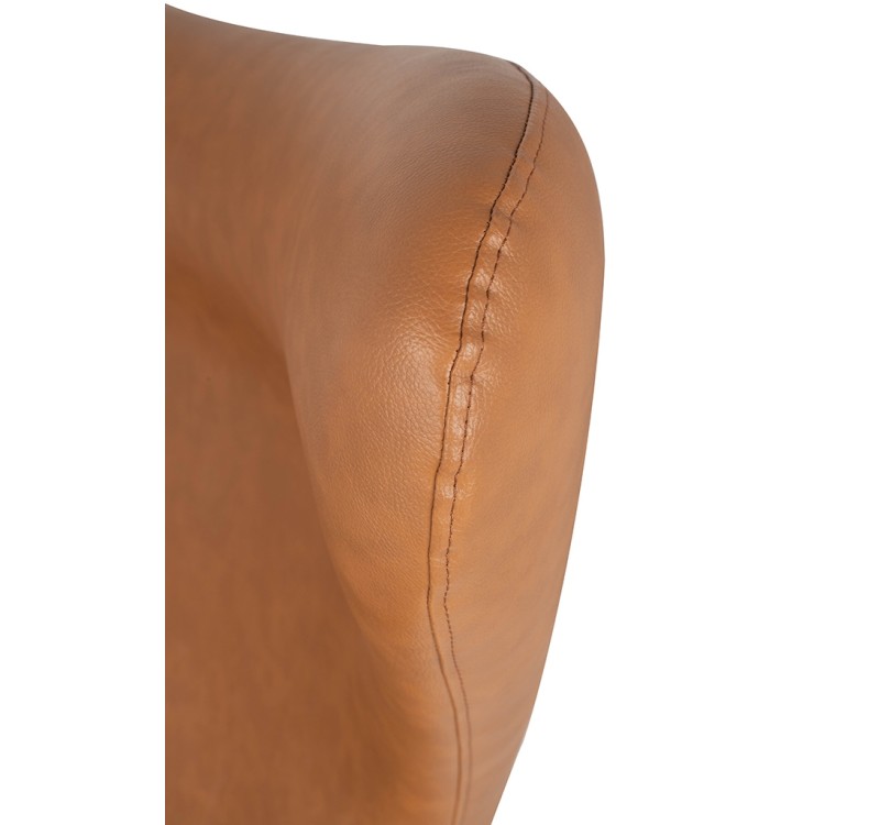 Fotel EGG SZEROKI PU brązowy