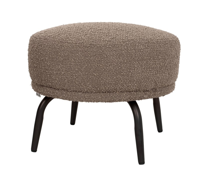 Fotel TEDDY GRAND ciemny brązowy z podnóżkiem