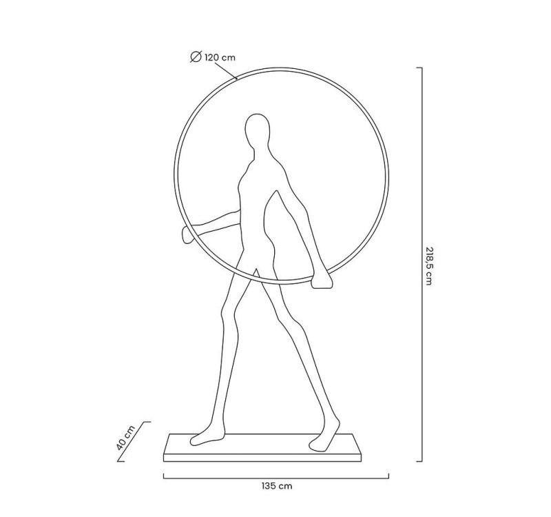 Lampa podłogowa HUMAN ROUND  włókno szklane