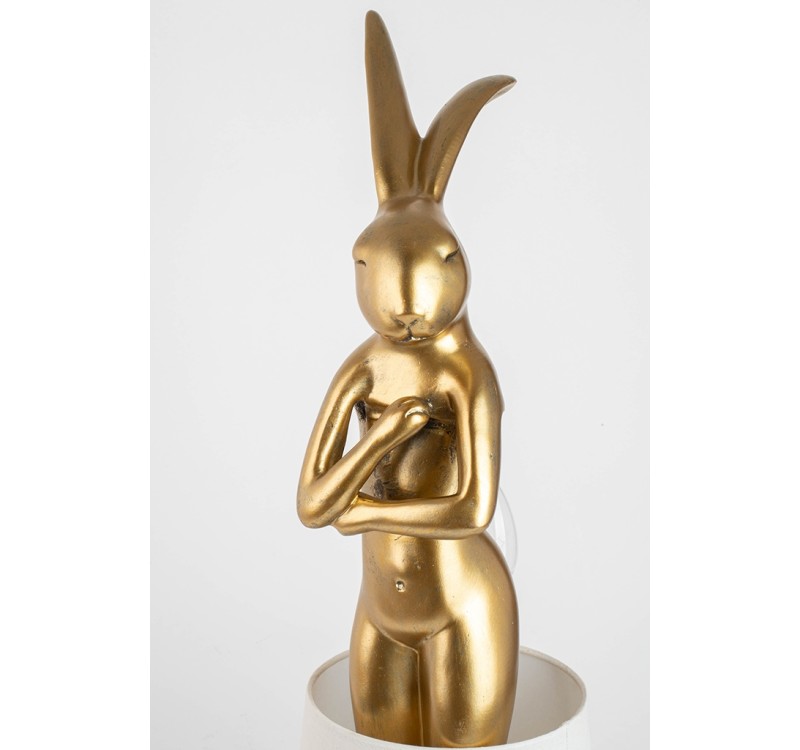 KARE lampa stołowa RABBIT 88 cm biała / złota