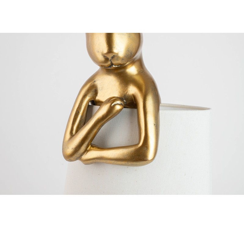 KARE lampa stołowa RABBIT 88 cm biała / złota