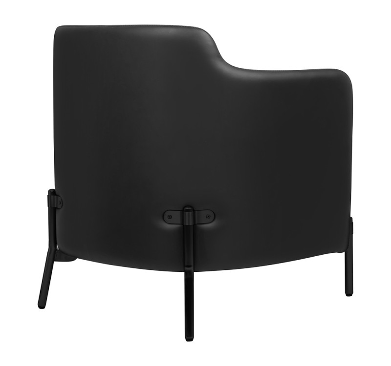 Fotel VENICE BLACK czarny PU / pepitka