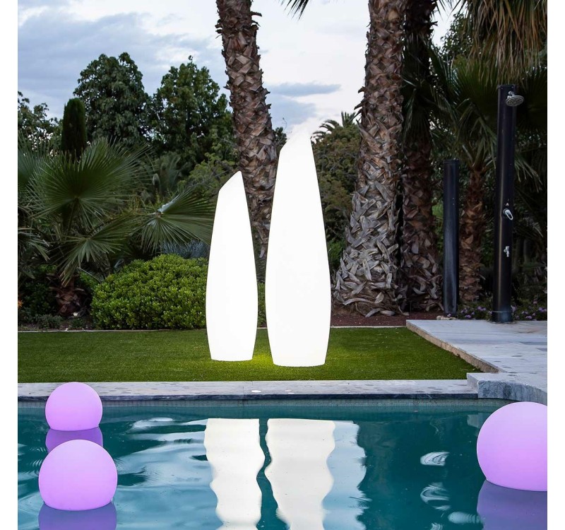 NEW GARDEN lampa ogrodowa FREDO 140       BATTERY TUBE biała