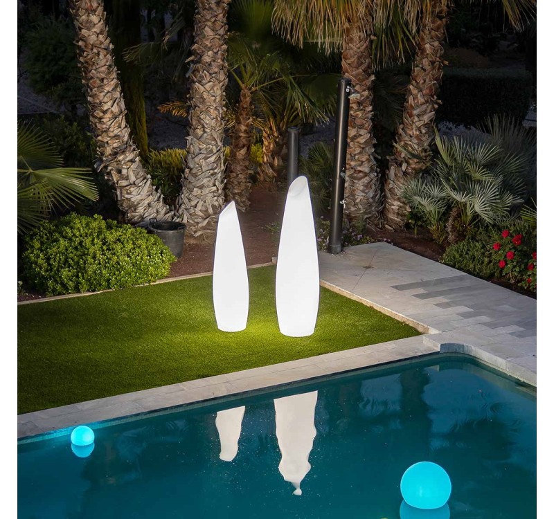 NEW GARDEN lampa ogrodowa FREDO 140       BATTERY TUBE biała