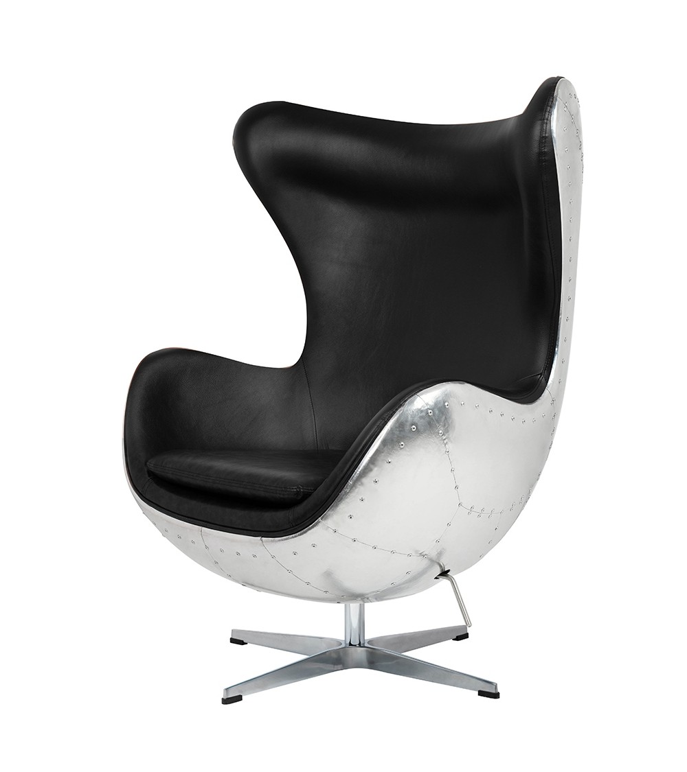 Fotel EGG AVIATOR PU czarny