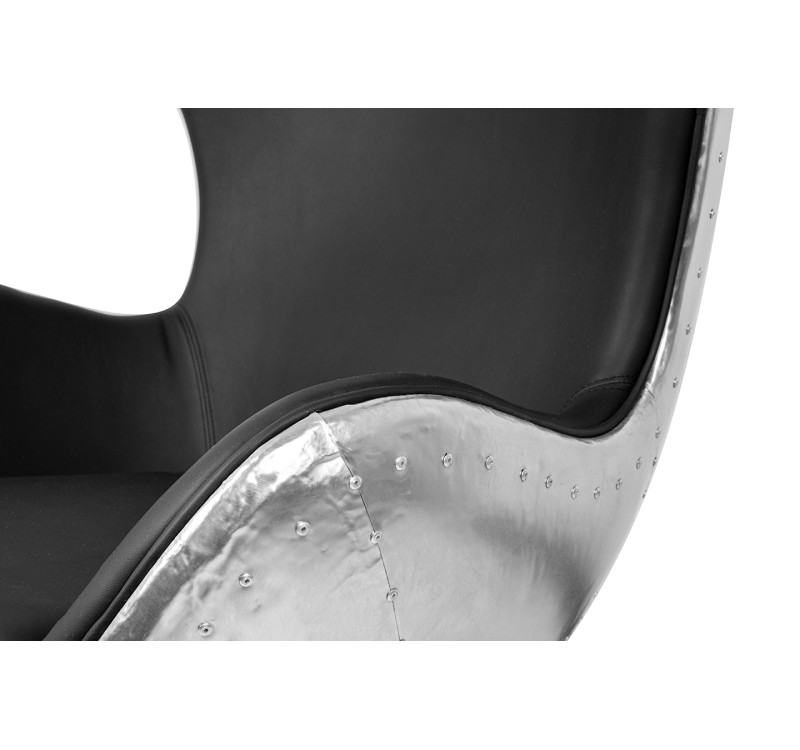 Fotel EGG AVIATOR PU czarny