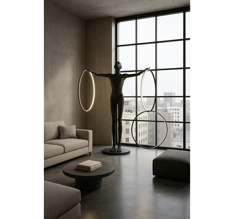 Lampa podłogowa HUMAN CIRCULO włókno szklane