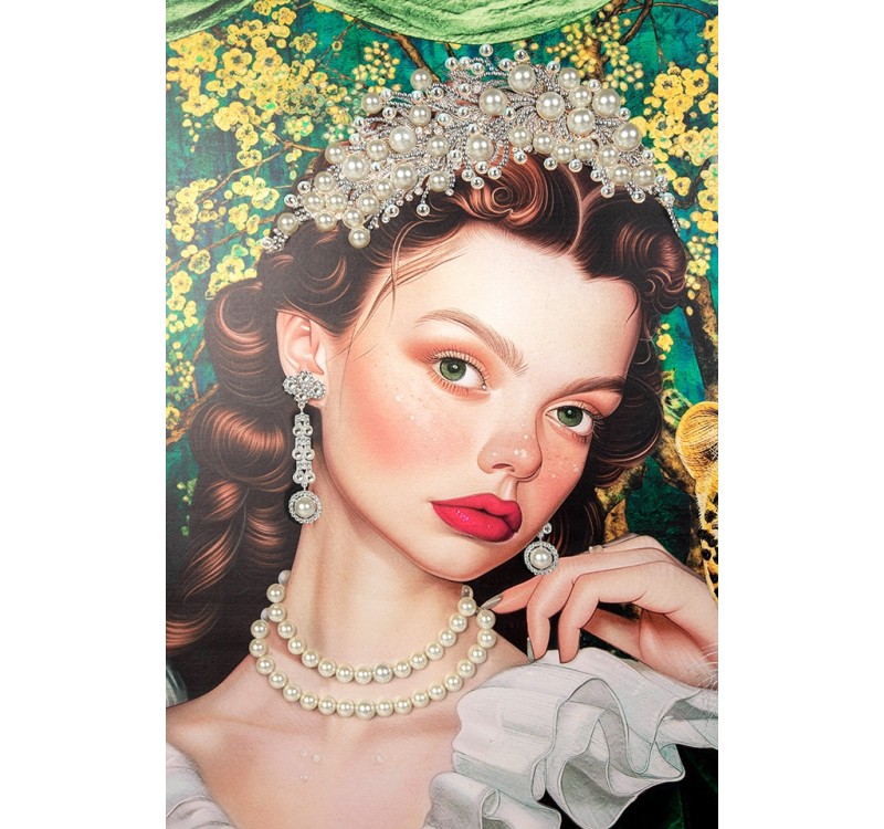 Obraz PEARLS LEOPARD 150x120 cm