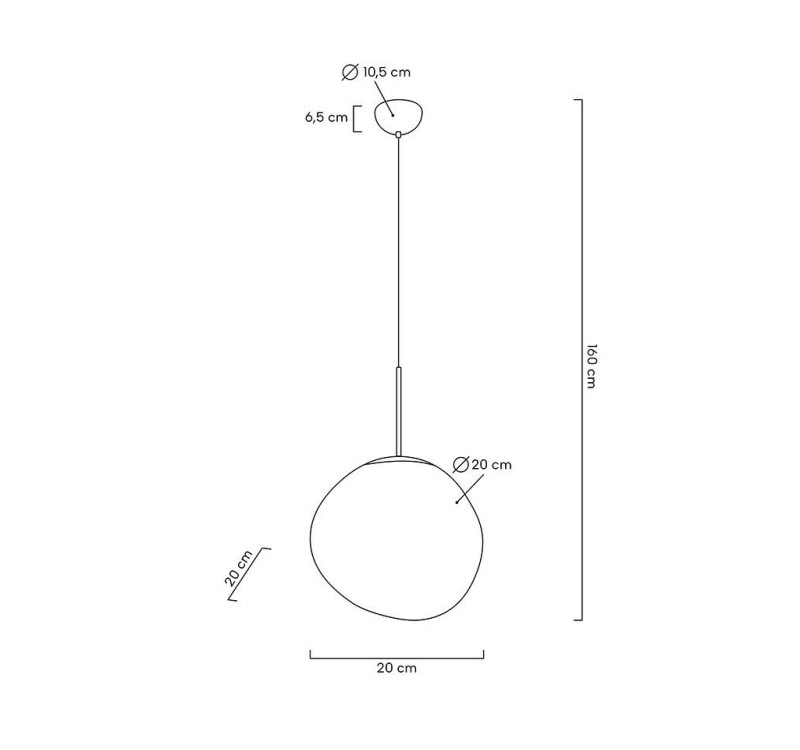 MOOSEE lampa wisząca FUSION 20 miedziana  - akryl
