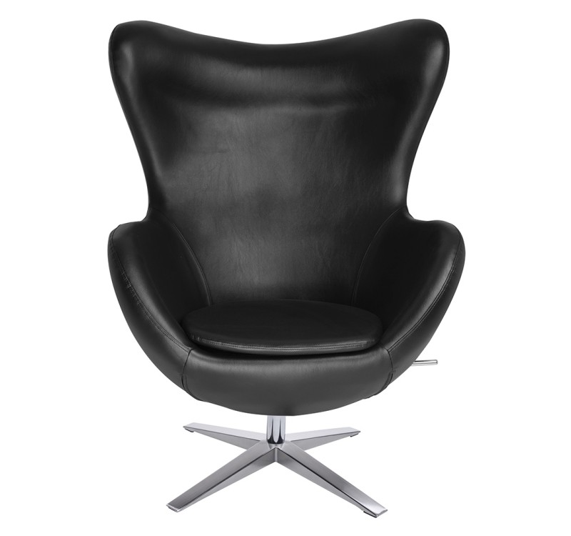 Fotel EGG SZEROKI PU czarny