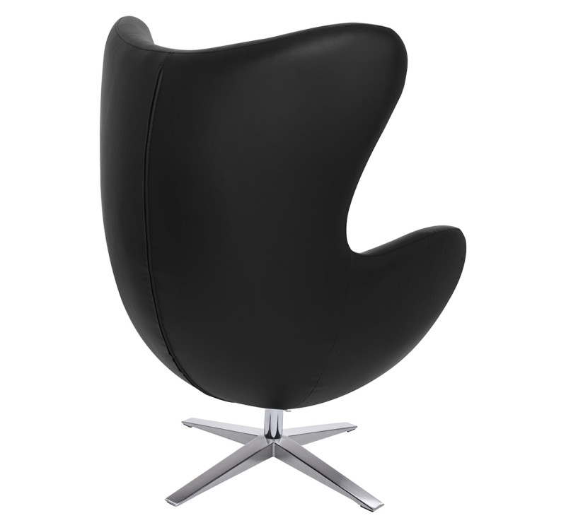 Fotel EGG SZEROKI PU czarny