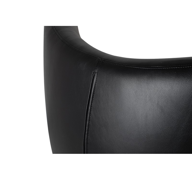 Fotel EGG SZEROKI PU czarny