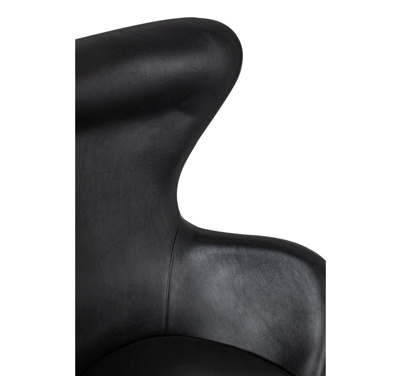 Fotel EGG SZEROKI PU czarny