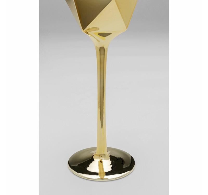 KARE komplet 4 kieliszków do szampana     DIAMOND 365 ml złoty