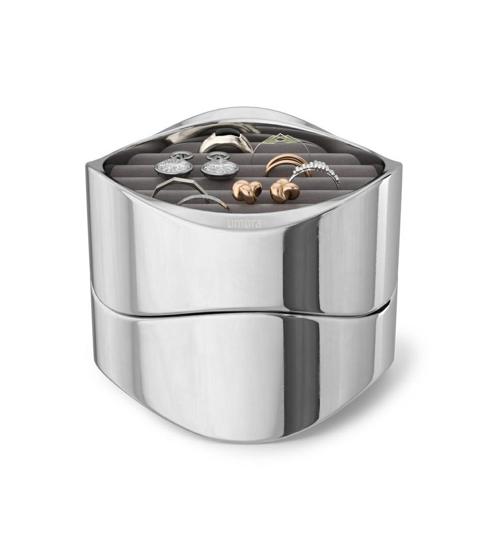 UMBRA organizer na biżuterię WAVY chrom