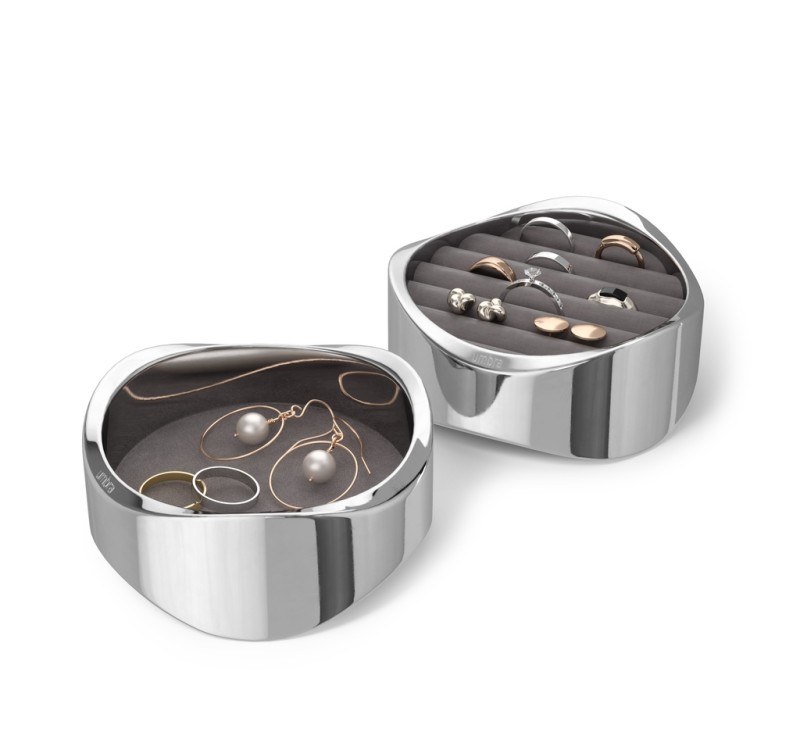 UMBRA organizer na biżuterię WAVY chrom