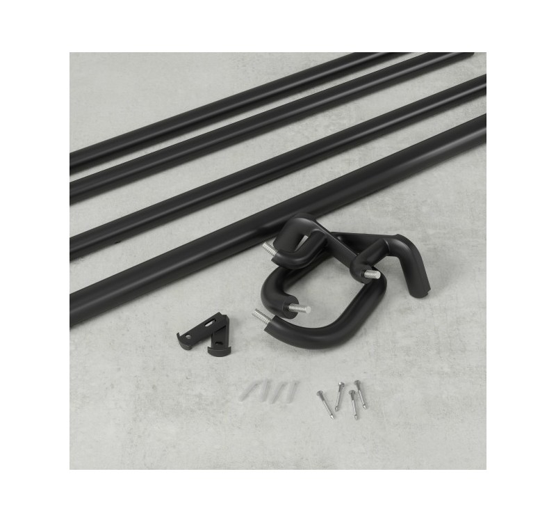 UMBRA karnisz TWILIGHT DOUBLE 76 - 213    cm czarny mat