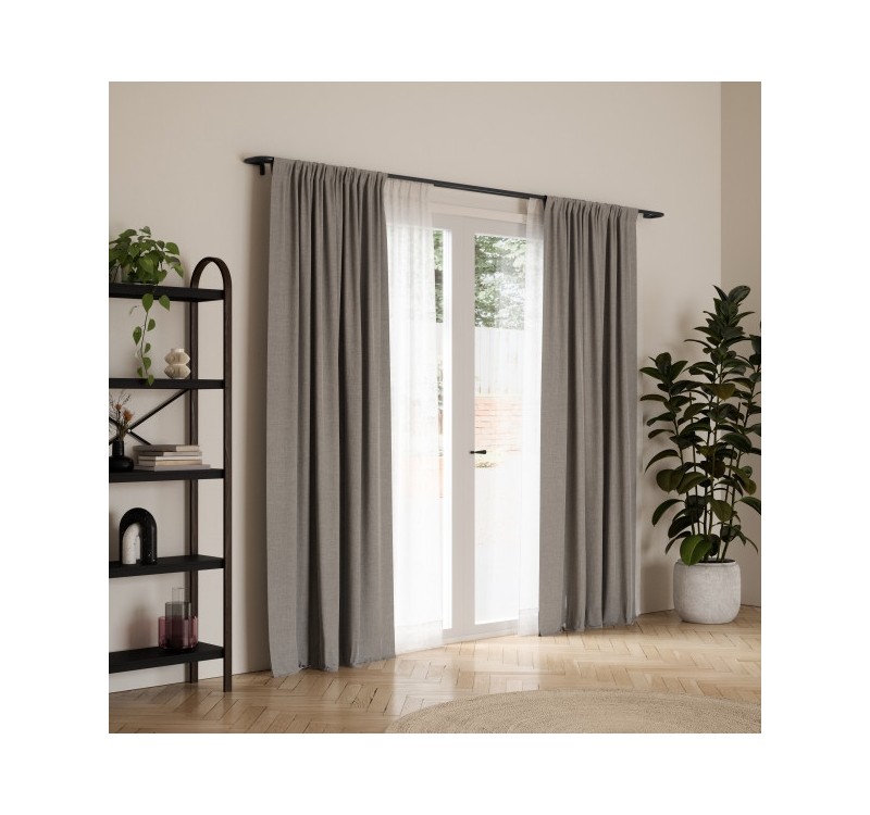 UMBRA karnisz TWILIGHT DOUBLE 76 - 213    cm czarny mat