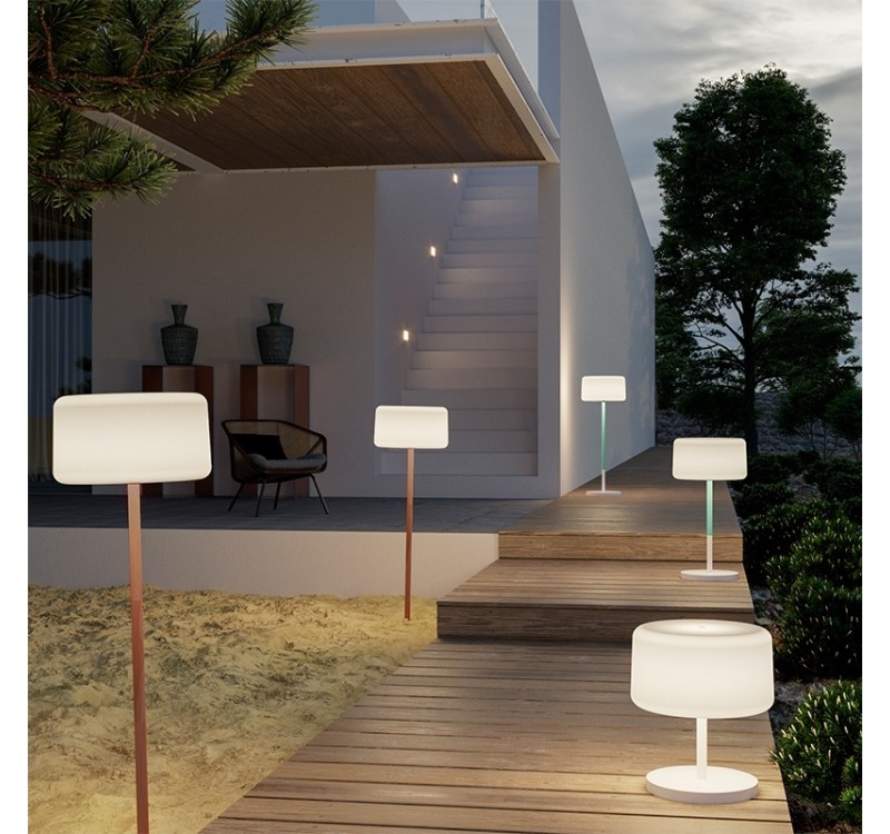 NEW GARDEN lampa podłogowa CHLOE PLANT SOLAR SMARTTECH WOOD