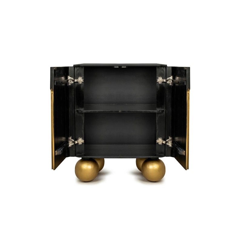 MaMaison komoda ORGANIC SHORT czarna /    złota / drewno