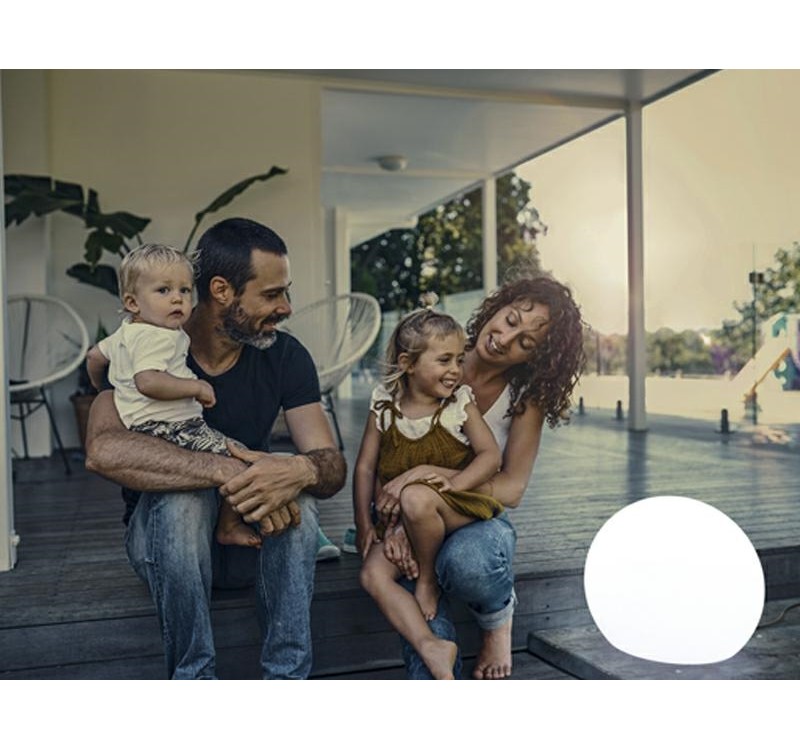 NEW GARDEN lampa ogrodowa BULY 40 CABLE biała