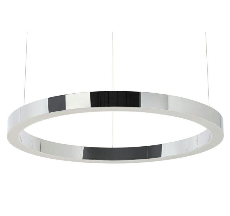 Lampa wisząca RING 80 srebrna - LED, stal polerowana