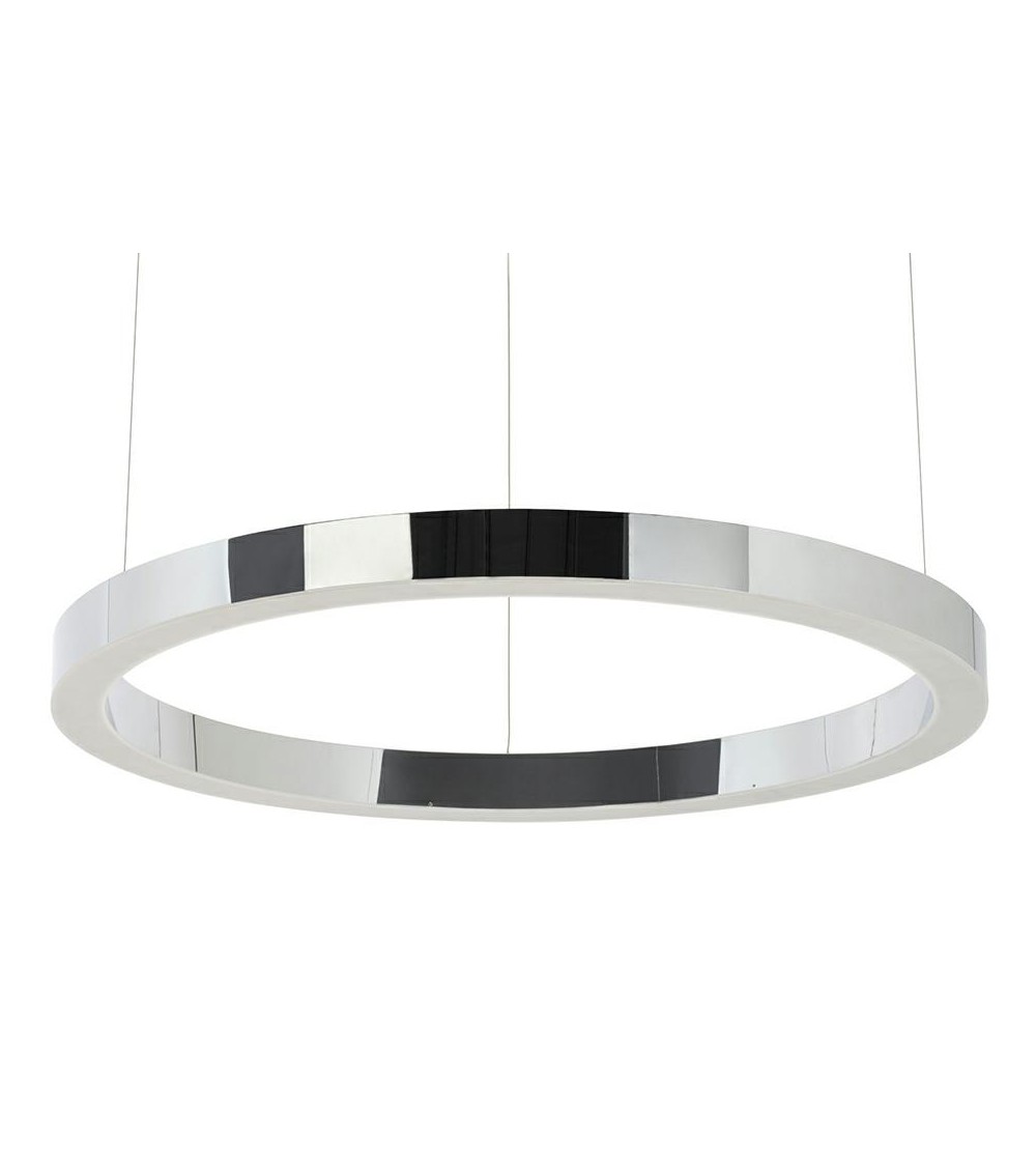 Lampa wisząca RING 80 srebrna - LED, stal polerowana