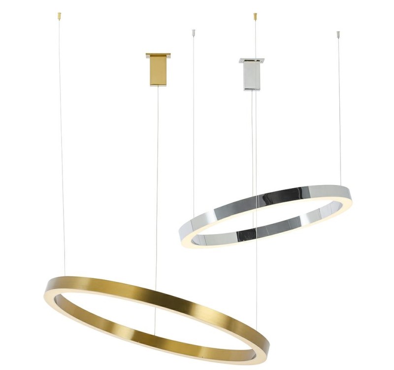 Lampa wisząca RING 80 srebrna - LED, stal polerowana