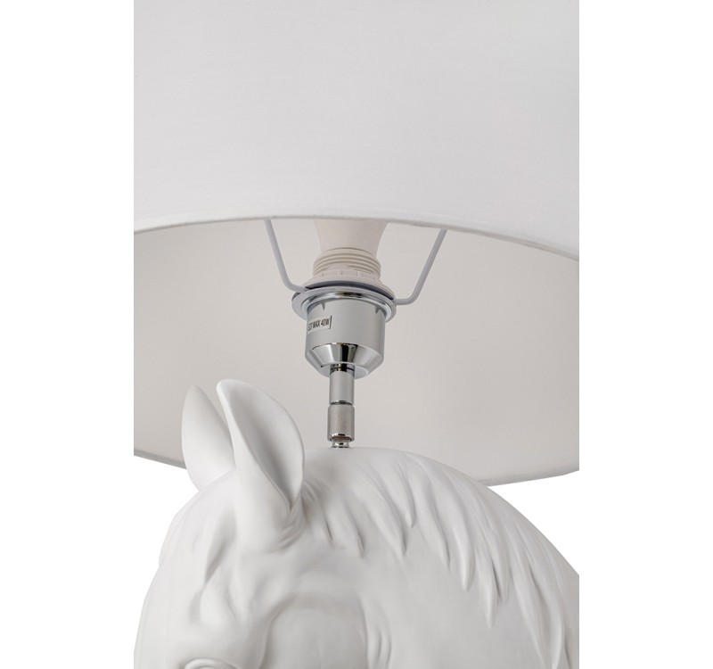 Lampa podłogowa KOŃ HORSE STAND S biała - włókno szklane