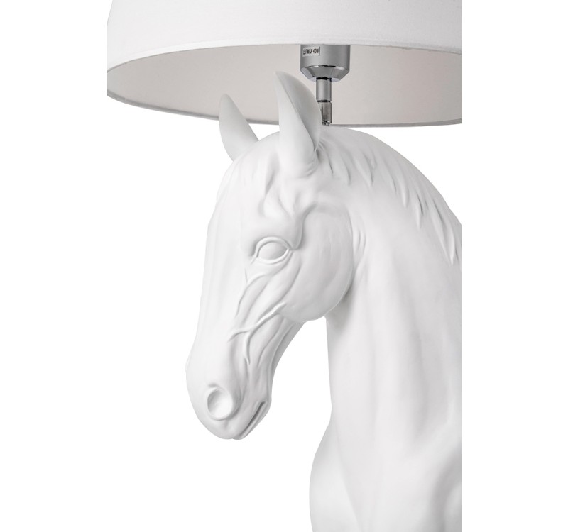Lampa podłogowa KOŃ HORSE STAND S biała - włókno szklane