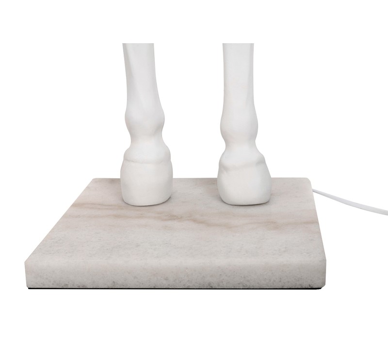 Lampa podłogowa KOŃ HORSE STAND S biała - włókno szklane