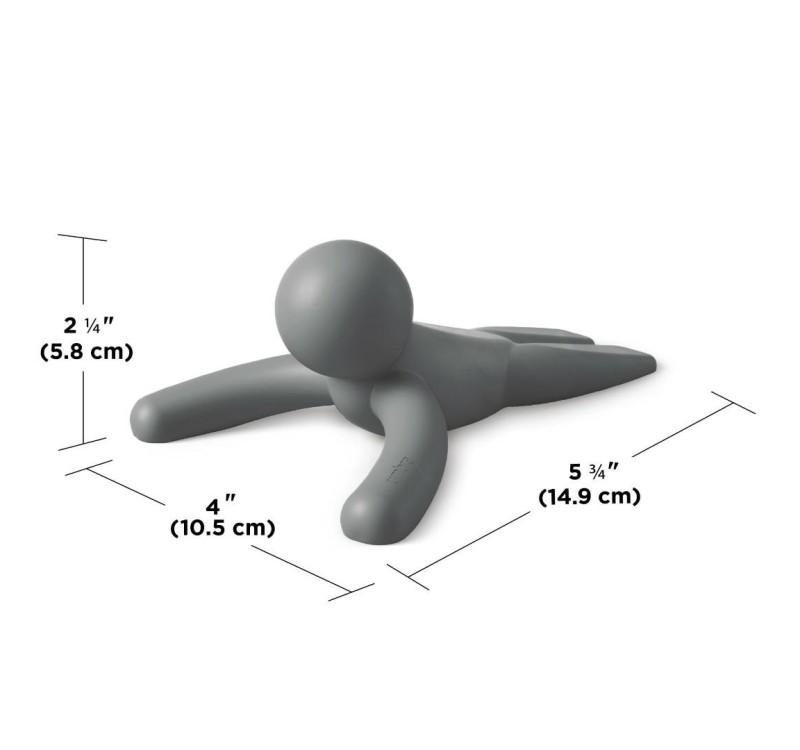 UMBRA stoper pod drzwi BUDDY 2 szt szary