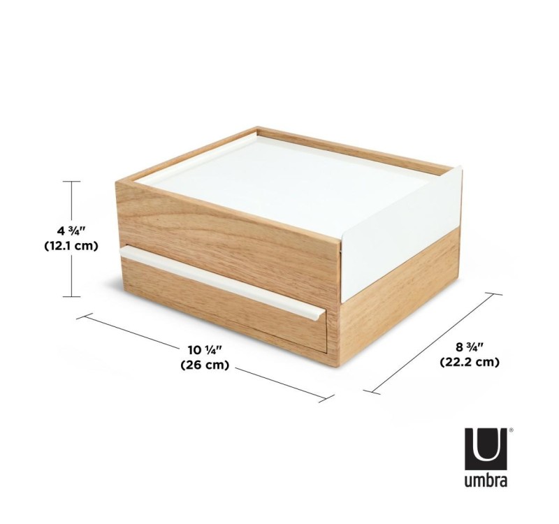 UMBRA pojemnik na biżuterię STOWIT -biały,natural