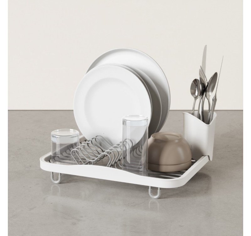 UMBRA ociekacz do naczyń SINKIN - biały,nikiel
