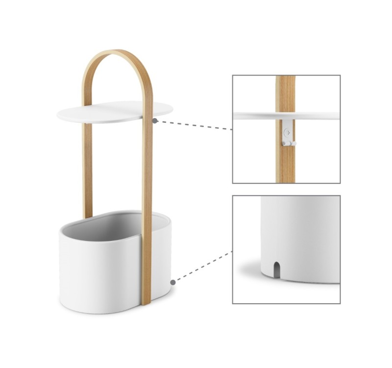 UMBRA stolik kawowy BELLWOOD biały naturalny