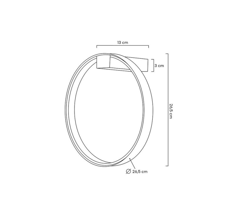 MOOSEE lampa ścienna CIRCLE WALL złota